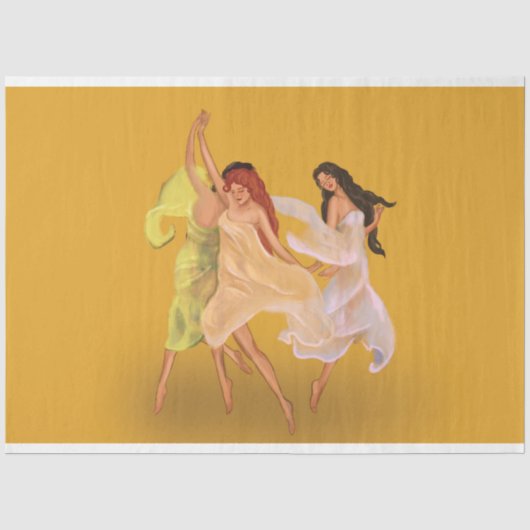 Drie Graces Fairies Fairy Fae Decoupage Tissuepapier (Voorkant)