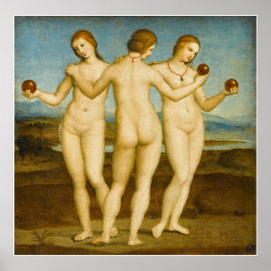 Drie Graces Raphael Sanzio Poster