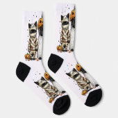 Drie Grappige Halloween Katten Sokken (Rechts)