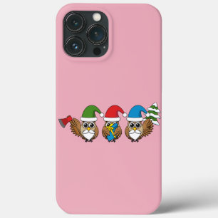 Drie grappige kerstkoepels iPhone 13 pro max hoesje