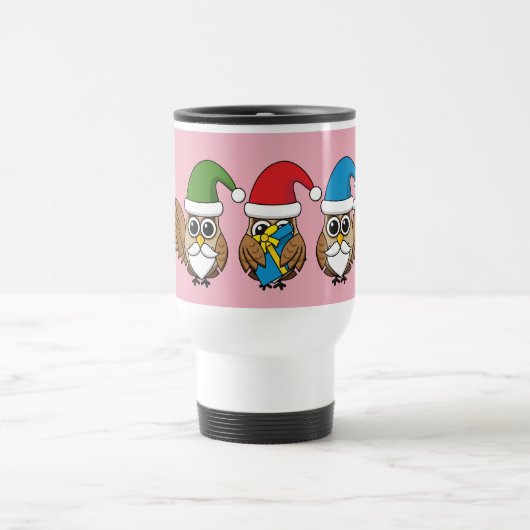 Drie grappige kerstkoepels reisbeker (Center)