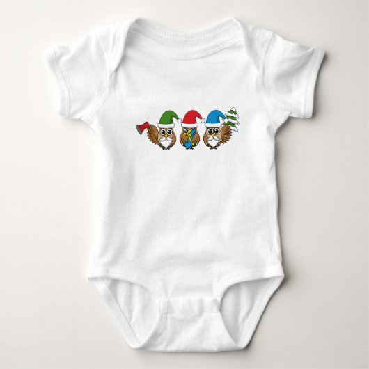 Drie grappige kerstkoepels romper (Voorkant)