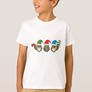 Drie grappige kerstkoepels t-shirt
