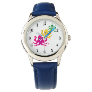 Drie grappige octopieën horloge