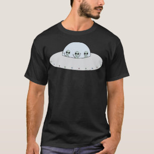 Drie grijzen in een ufo t-shirt