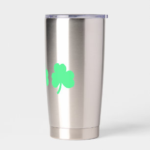 Drie Groene Klaver Drie-eenheid Geïsoleerde Drinkbeker