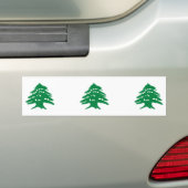 DRIE groene Libanese cedar-boom Bumpersticker (Op auto)