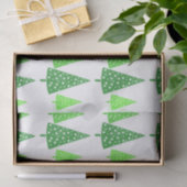 Drie groene Waterverf Polka Dot Trees Tissuepapier (Geschenk)
