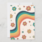 Drie Groovy Babe Retro Bloemen 3e Verjaardagsfeest Kaart (Achterkant)