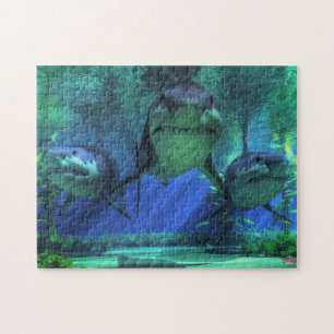 Drie haaien legpuzzel