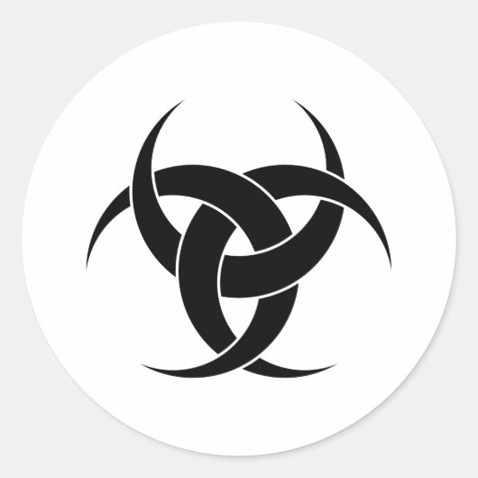 Drie halve maan ronde sticker (Voorkant)