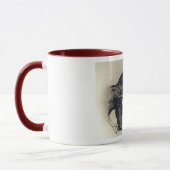 Drie Hand getrokken Paardenhoofden Mok (Links)