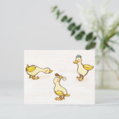 Drie Happy Ducks Briefkaart (Staand voorkant)