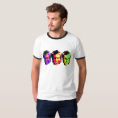 Drie Happy Faces T-shirt (Voorkant volledig)