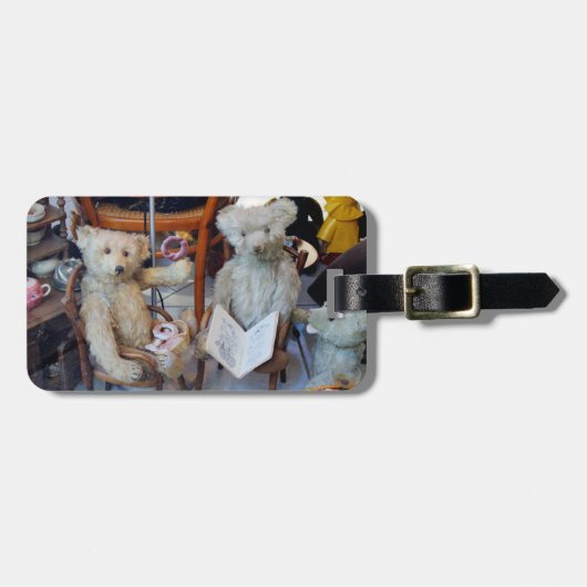Drie Happy Teddy Bears Bagagelabel (Voorkant horizontaal)