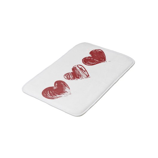 Drie hart badmat (Gekanteld)