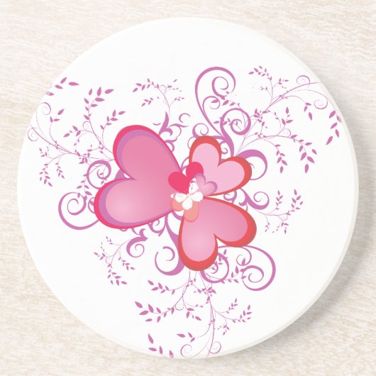 Drie hart zandsteen onderzetter (Voorkant)