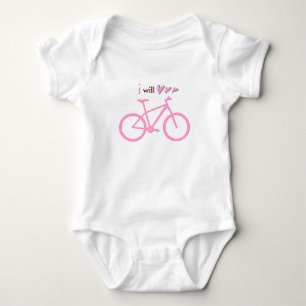 Drie harten en roze mountainbike romper