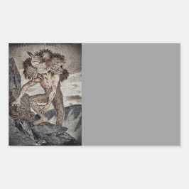 Drie Headed Monster Rechthoekige Sticker