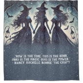 Drie heksen bij nacht sterrenbeeld Halloween Douchegordijn (Voorkant)