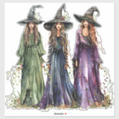 Drie heksen sticker (Vel)