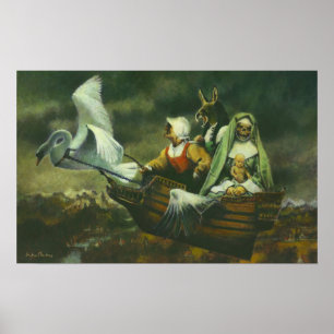 Drie heksencanvas afdrukken poster