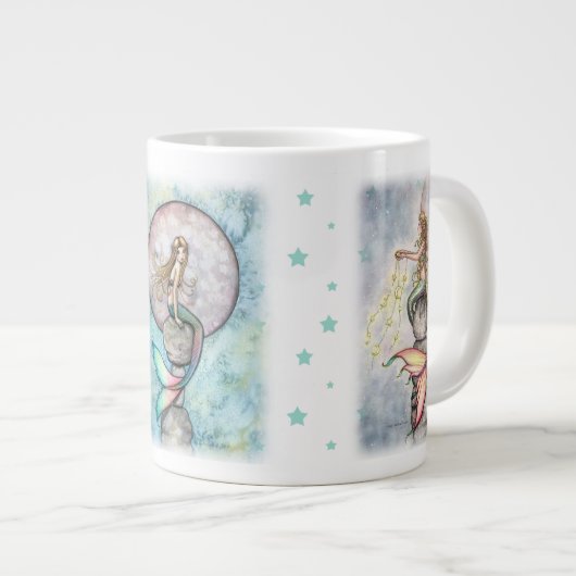 Drie Hemelse Zeemeerminnen Jumbo Mok (Voorkant rechts)