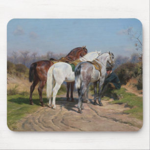 Drie hengsten (door Rosa Bonheur) Muismat
