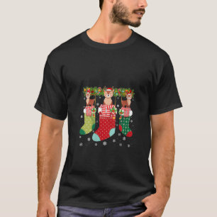 Drie Herten in Sokken Grappige Lelijke Kersttrui P T-shirt