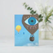 Drie heteluchtballonnen verbeelden Briefkaarten va (Staand voorkant)