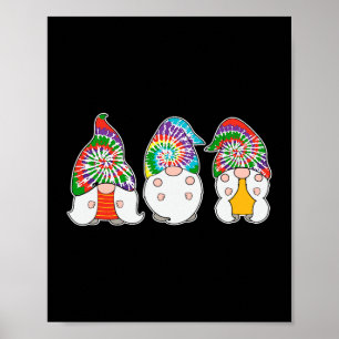Drie Hippie Gnomen T - shirts Peace Gnome Funny Re Poster