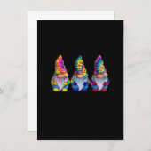 Drie Hippie Gnomes, Peace Gnome, Funny Retro Vint Kaart (Voorkant / Achterkant)