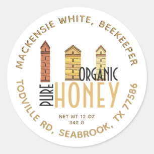 Drie Hives Organic Honey Label White