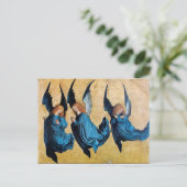 DRIE HOEKEN IN BLAUW BRIEFKAART (Staand voorkant)