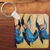 DRIE HOEKEN IN BLAUW SLEUTELHANGER (Voorkant)