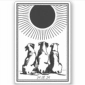 Drie Hond "Nacht" Sticker (Voorkant)
