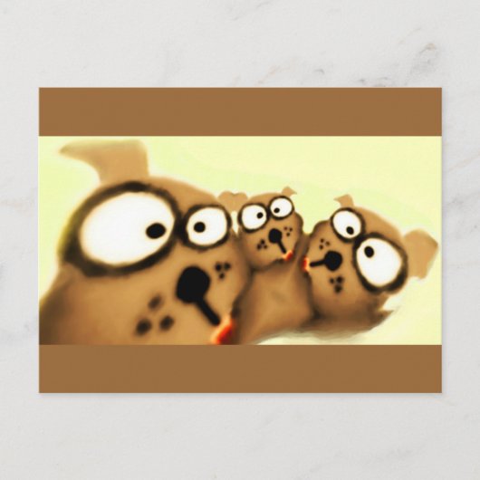 Drie honden Briefkaart (Voorkant)