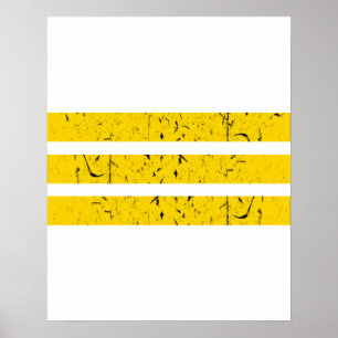 Drie horizontale strepen    Yin-Yang-symbool Poster