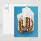 Drie hotdogs in bundels briefkaart (Voorkant / Achterkant)