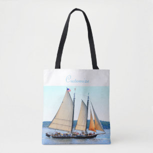 drie houten schoenenzeilen tote bag