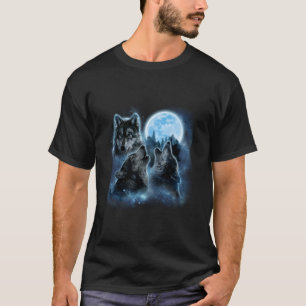 Drie Huilende Wolven En Maanwolf T-shirt