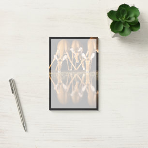 Drie impala's drink 's nachts samen post-it® notes