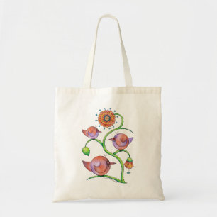 'Drie in een boom' vogels Tote Bag