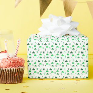 Drie is een charme St Patrick's Day 3e verjaardag Cadeaupapier