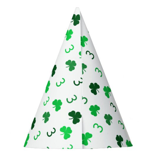 Drie is een charme St Patrick's Day 3e verjaardag Feesthoedjes (Achterkant)