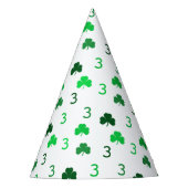 Drie is een charme St Patrick's Day 3e verjaardag Feesthoedjes (Voorkant)