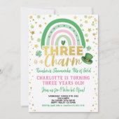 Drie is een charme van de derde verjaardag van St. Kaart (Voorkant)