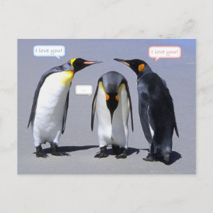 Drie is een menigte briefkaart