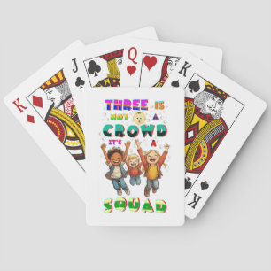 Drie Is Geen Menigte Het Is Een Ploeg Pokerkaarten