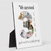 Drie jaar bruiloft Jubileum Fotoplaat (Zijkant)